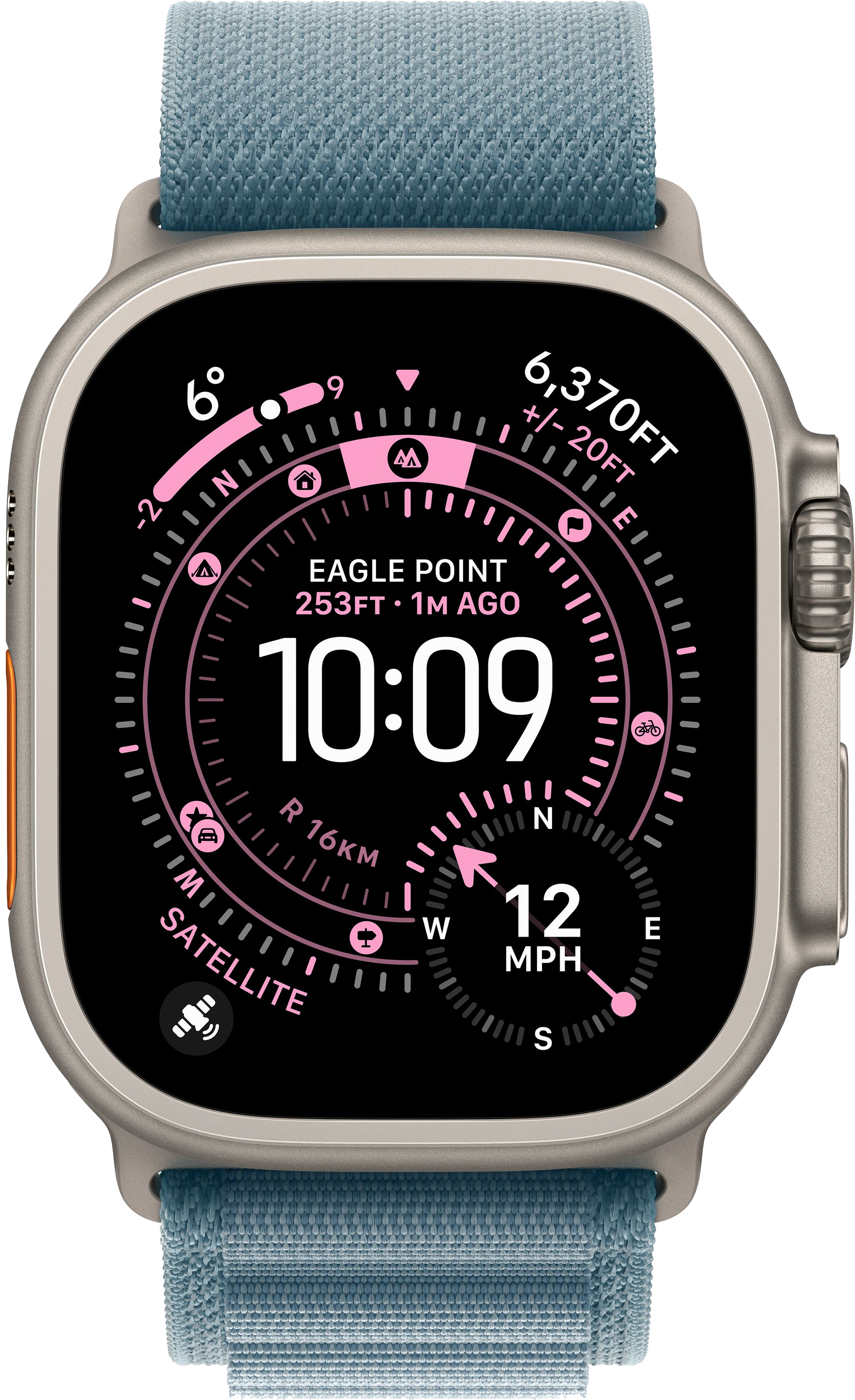 Apple Watch Ultra 3 GPS 49mm Natural Tit. Case w. Anchor Blue Ocean Band