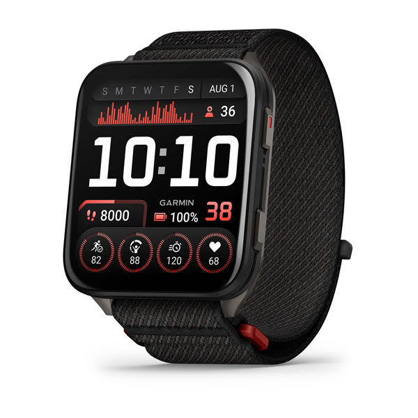 Garmin Venu X1 Black with Slate Titanium Caseback and Black ComfortFit Nylon Band