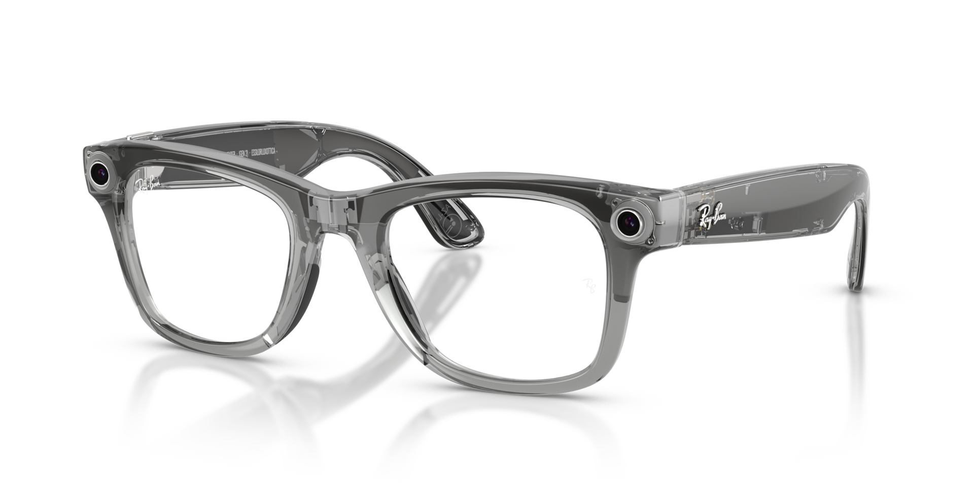 Ray-Ban Meta Wayfarer Gen2 Large Shiny Transparent Grey Frame/Clear Sapphire Transition