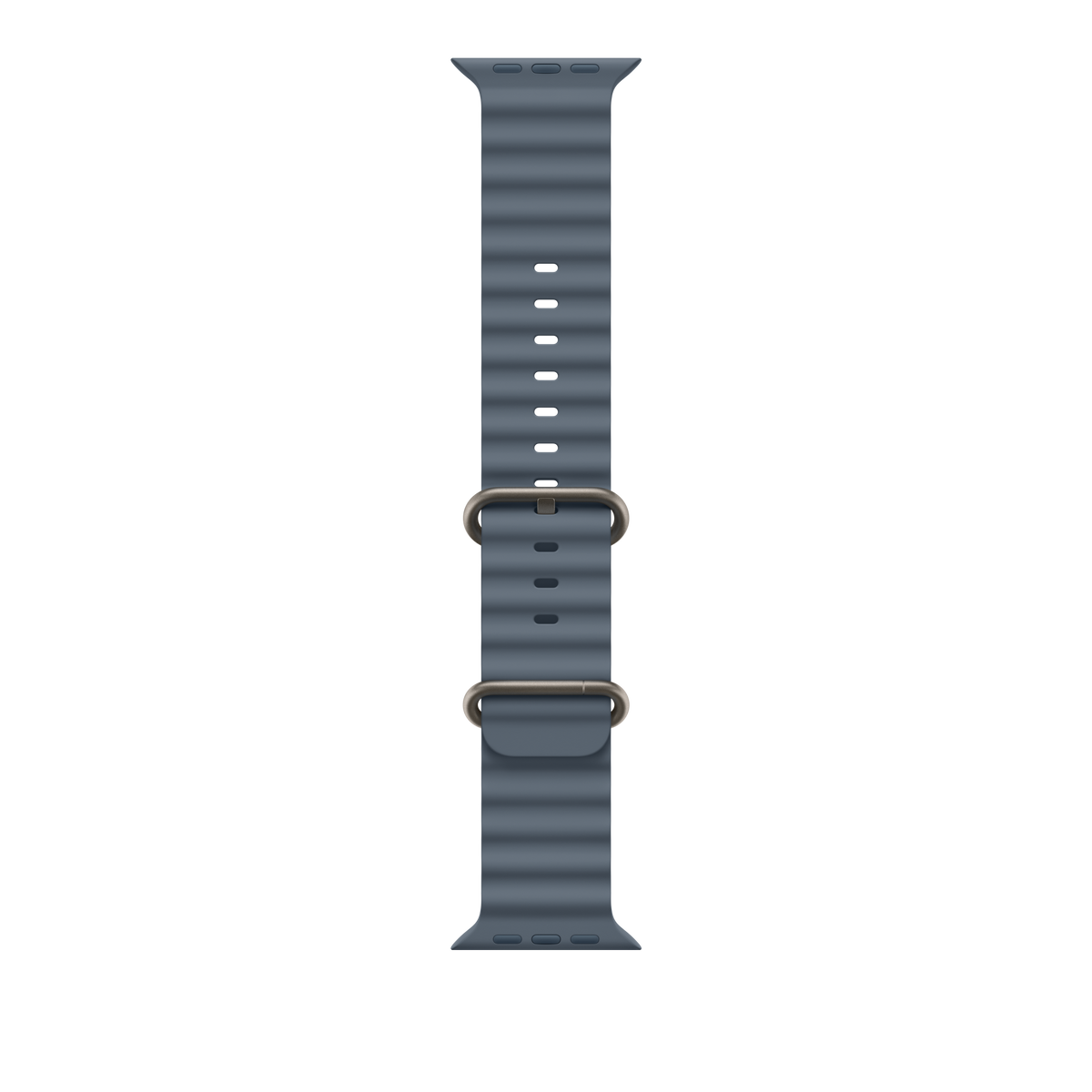 Anchor Blue Ocean Band - Natural Titanium Finish 49mm
